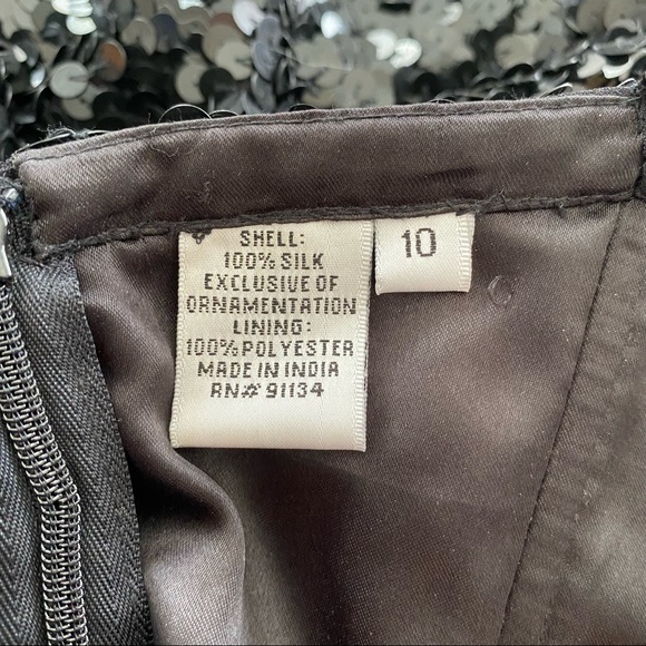 Vintage SCALA Sequin & Rhinestone Silk Mini Dress - Picture 4 of 10